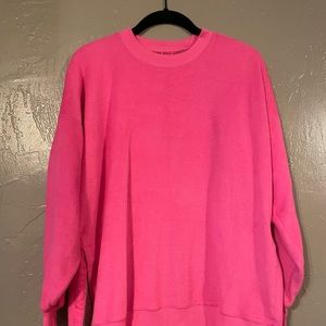 Aerie Crewneck Sweatshirt, Size: X-Small, Hot pink